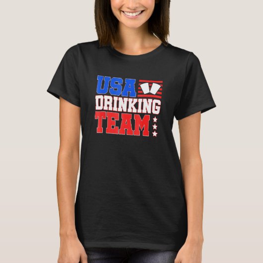 Drinkteam der USA Drink Bier T-Shirt (Vorderseite)