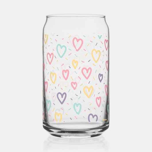 Drinkware Set Colorful Love Red Hearts Dosenglas (Rechts)