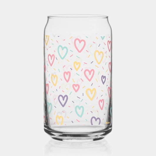 Drinkware Set Colorful Love Red Hearts Dosenglas (Links)