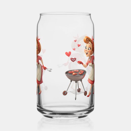 Drinkware Set Cooking Love Red Hearts Dosenglas (Rückseite)