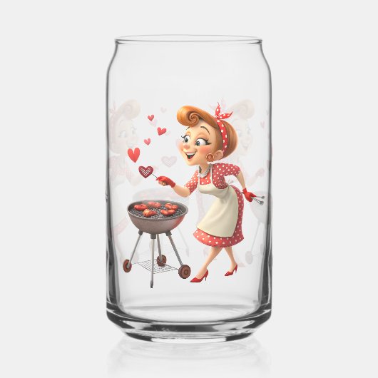Drinkware Set Cooking Love Red Hearts Dosenglas (Links)