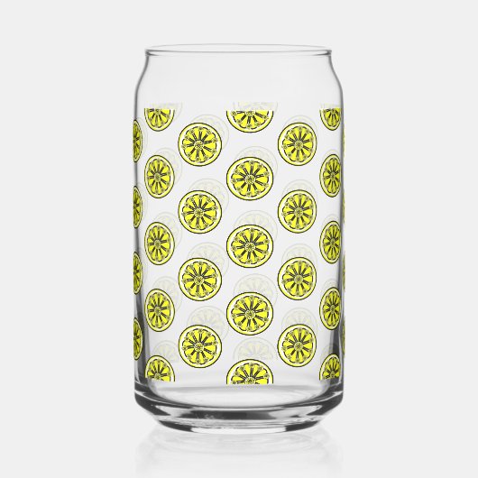 Drinkware Set Cute Yellow Lemons Dosenglas (Vorderseite)