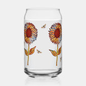 Drinkware Set Glasses Sunflowers Dosenglas (Vorderseite)