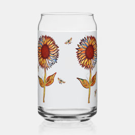 Drinkware Set Glasses Sunflowers Dosenglas