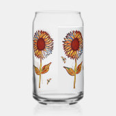 Drinkware Set Glasses Sunflowers Dosenglas (Rechts)