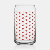 Drinkware Set Love Red Hearts Dosenglas (Rechts)
