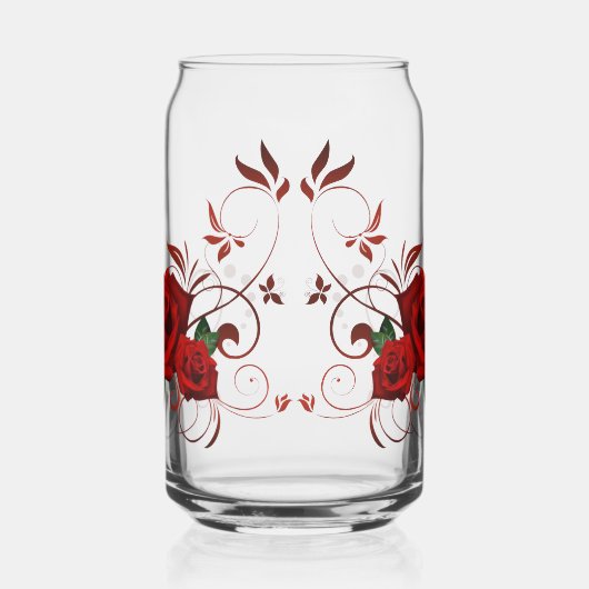 Drinkware Set Love Red Rose Floral Dosenglas (Rechts)