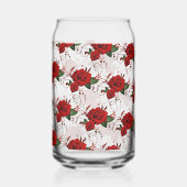 Drinkware Set Love Red Rose Floral Dosenglas (Vorderseite)