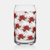 Drinkware Set Love Red Rose Floral Dosenglas (Rückseite)