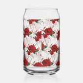 Drinkware Set Love Red Rose Floral Dosenglas (Rechts)