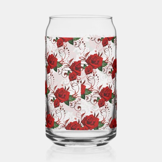Drinkware Set Love Red Rose Floral Dosenglas (Rechts)