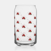 Drinkware Set Love Red Rose Floral  Dosenglas (Vorderseite)