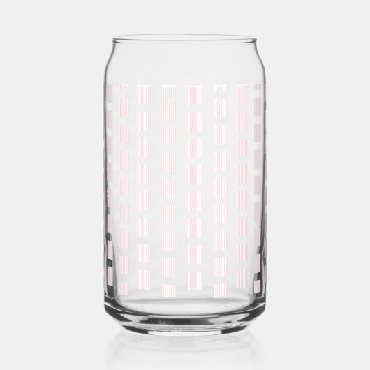 Drinkware Set Pink & White Stripe Square Dosenglas (Links)
