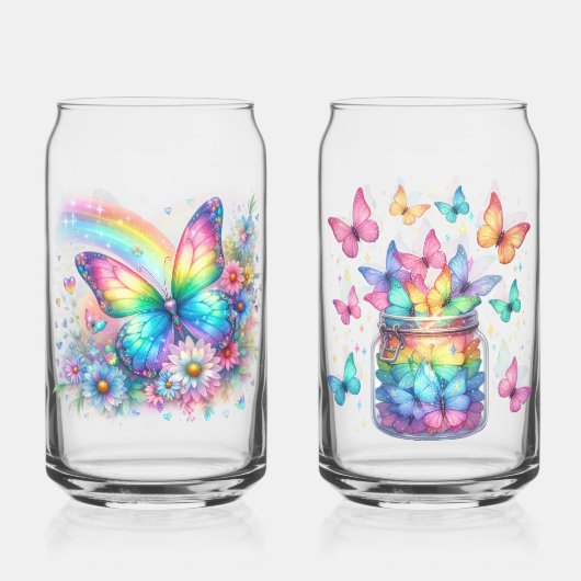Drinkware Set-Spring Floral Drinkware Dosenglas (Vorderseite)