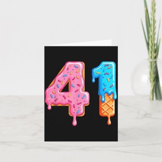 Drip 41 Meme Cool Baseball-Stil Nummer Einundvierz Karte (Vorderseite)