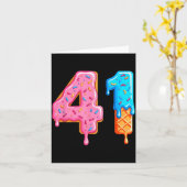 Drip 41 Meme Cool Baseball Style Number Forty One  Karte (Gelbe Blume)