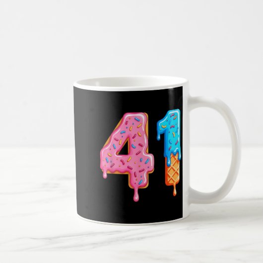 Drip 41 Meme Cooler Baseball-Stil Nummer Einundvie Kaffeetasse (Rechts)