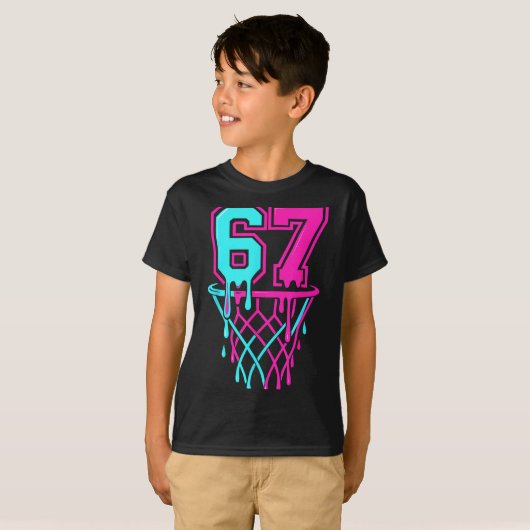 Drip 67 Basketball Six Seven Meme Game Day 6 7 Tee (Vorne ganz)