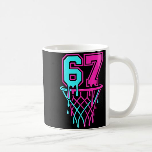 Drip 67 Basketball Six Seven Meme Game Day 6 7 Tee Kaffeetasse (Rechts)