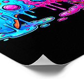 Drip Gamer Controller Boys Video Game Retro Gaming Poster (Ecke)