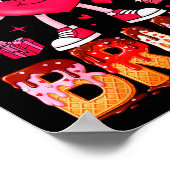 Drip Ice Cream Heart 67 Valentines Bruh Six Seven  Poster (Ecke)