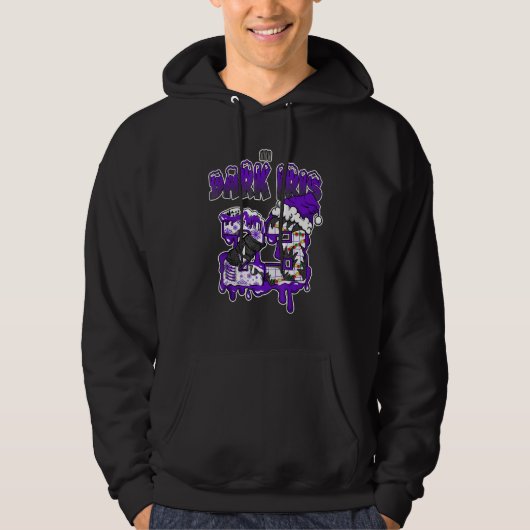 Drip Number 23 Noel Matching Dark Iris 3s Matching Hoodie (Vorderseite)