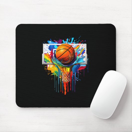 Drip Sketll Paint Splash Dripping Sketll Slam Dunk Mousepad (Mit Mouse)