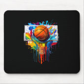 Drip Sketll Paint Splash Dripping Sketll Slam Dunk Mousepad (Vorne)