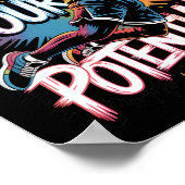 Drip Sketll Unleash Your Potential Slam Dunk Color Poster (Ecke)