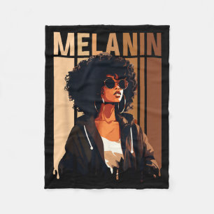Dripn Melanin Schwarze Geschichte Stolz Schwarze L Fleecedecke