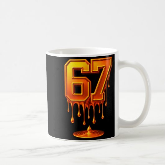 Dripng Gold 67 Meme Respect The Drip 67 Golden Aur Kaffeetasse (Rechts)