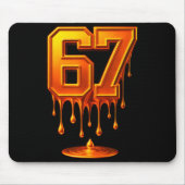 Dripng Gold 67 Meme Respect The Drip 67 Golden Aur Mousepad (Vorne)