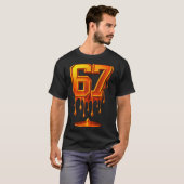 Dripng Gold 67 Meme Respect The Drip 67 Golden Aur T-Shirt (Vorne ganz)