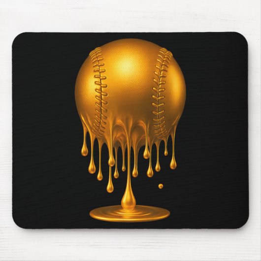 Dripng Gold Baseball respektieren den Tropfen Base Mousepad (Vorne)