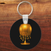 Dripng Gold Baseball respektieren den Tropfen Base Schlüsselanhänger (Vorderseite)