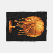 Dripng Gold Basketball Ball Hoop Net Slam Dunk Mvp Fleecedecke (Vorderseite (Horizontal))