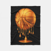 Dripng Gold Basketball Ball Hoop Net Slam Dunk Mvp Fleecedecke (Vorderseite)