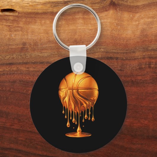 Dripng Gold Basketball Ball Hoop Net Slam Dunk Mvp Schlüsselanhänger (Vorderseite)