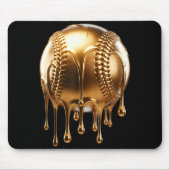 Dripng Gold Drip Baseball Game Day Player Coach Ba Mousepad (Vorne)
