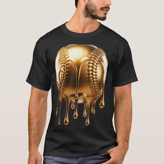 Dripng Gold Drip Baseball Game Day Player Coach Ba T-Shirt (Vorderseite)