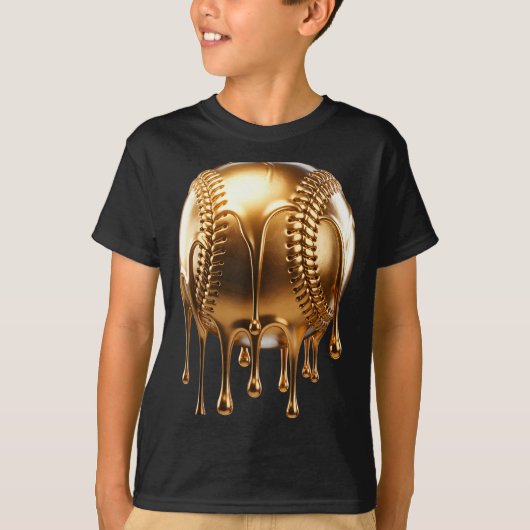 Dripng Gold Drip Baseball Game Day Player Coach Ba T-Shirt (Vorderseite)