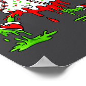 Dripng Ice Cream Baseball Santa Hat, Xmas Pajama K Poster (Ecke)