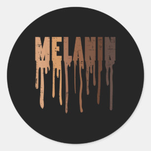Drippin Melanin Black History Prive Black Lives Bl Runder Aufkleber