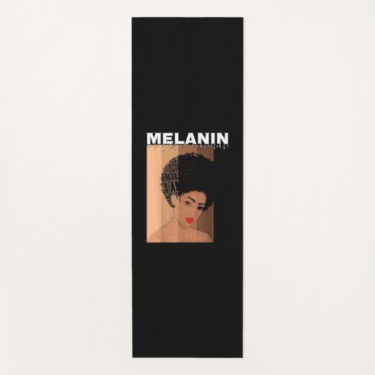 Drippin Melanin Queen Black Girl Yogamatte (Vorderseite)