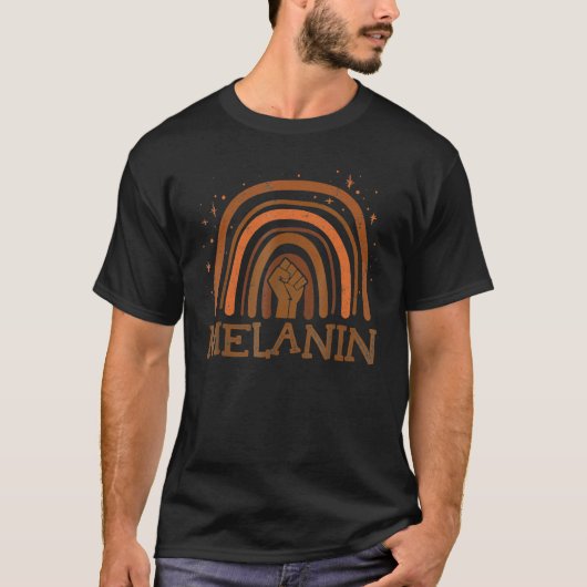 Drippin Melanin Rainbow Black History Month BLM Pr T-Shirt (Vorderseite)