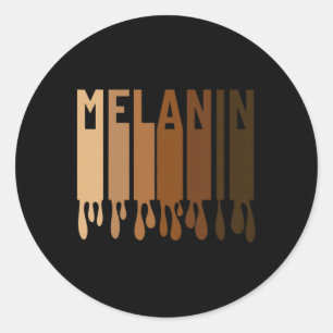 Drippin Melanin Women Prix Black History Juneteen Runder Aufkleber