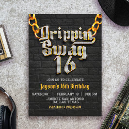 Drippin Swag 16 - Hip Hop Einladung