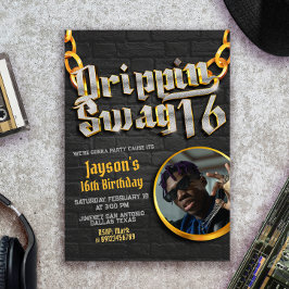 Drippin Swag 16 mit Foto Einladung