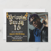 Drippin Swag 16 mit Foto Landschaft Einladung (Vorderseite)