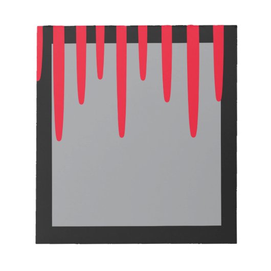 Dripping Blood Notepad (Schwarz & Rot) Notizblock (Vorderseite)